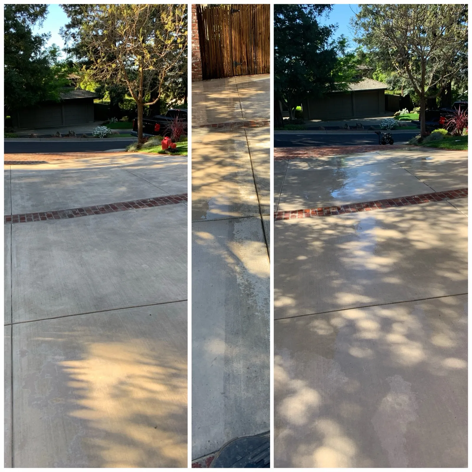 Concrete driveway
