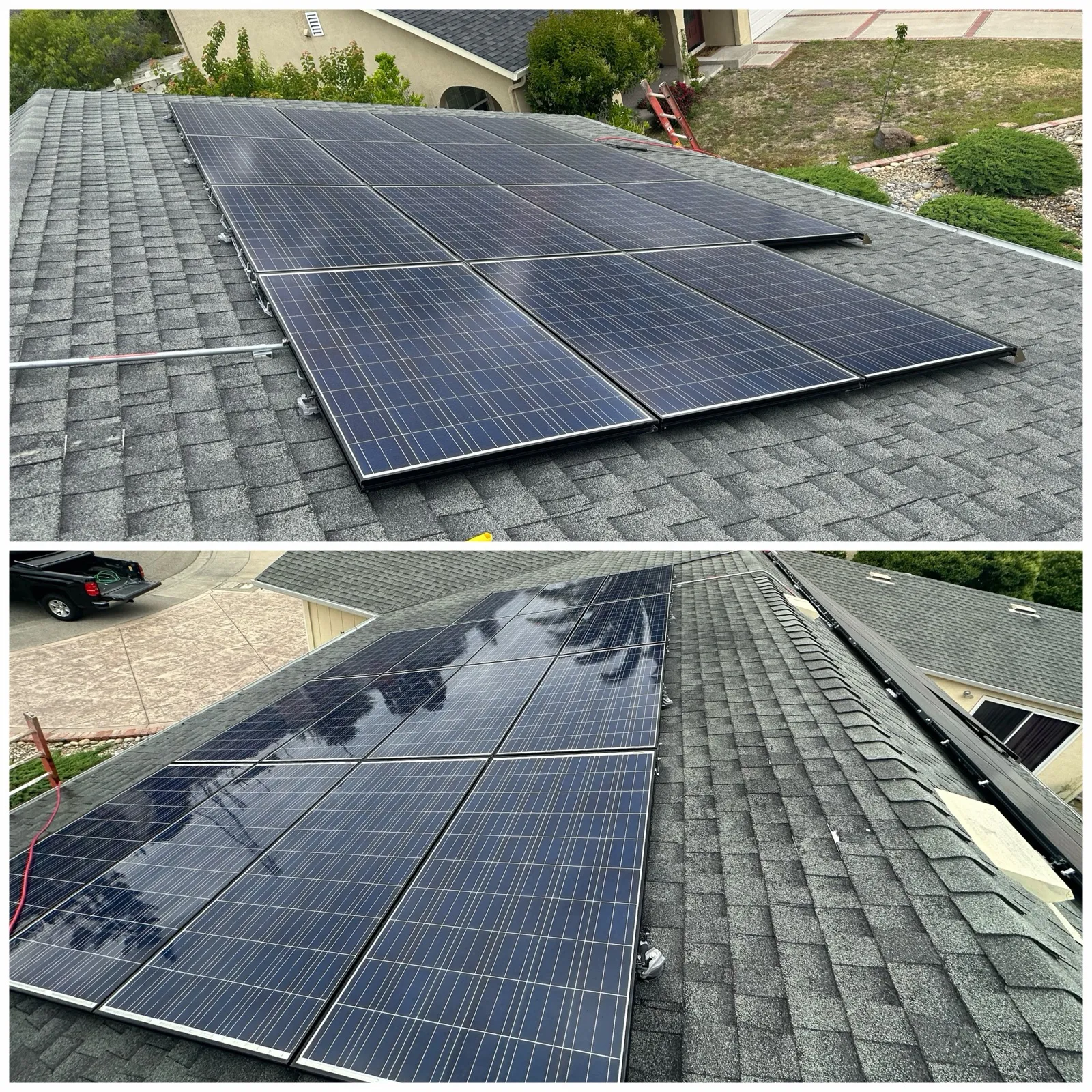 Solar on shingle roof