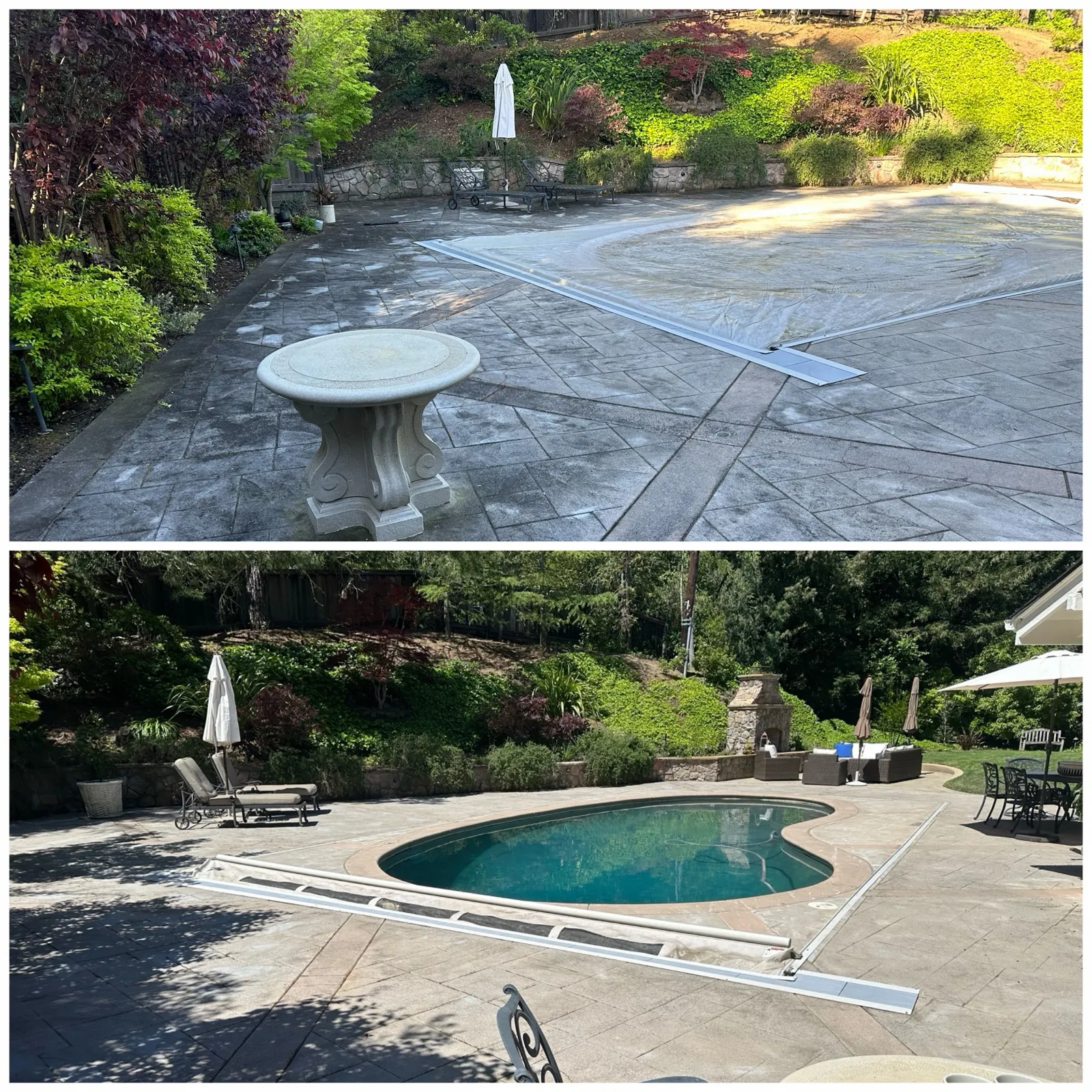 Stamped concrete patio