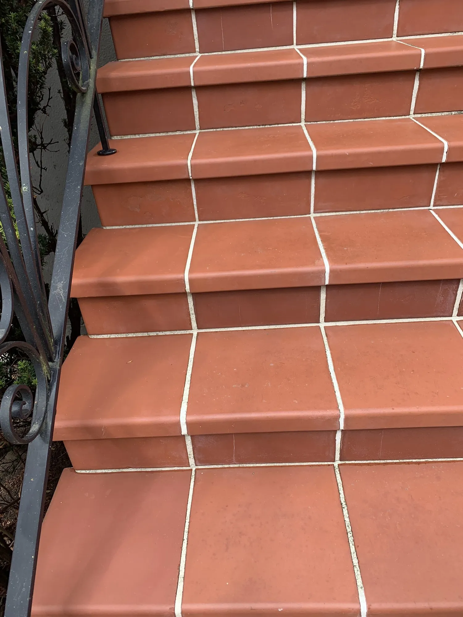 Tile steps and grout — after
